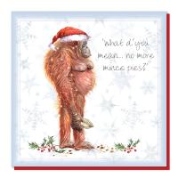 Christmas card, Orangutan