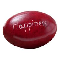 Palewa sentiment pebble, red - Happiness