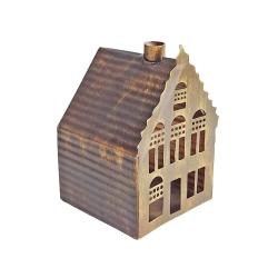 T-lite Candle Holder Metal Black House Shape 7 x 11cm