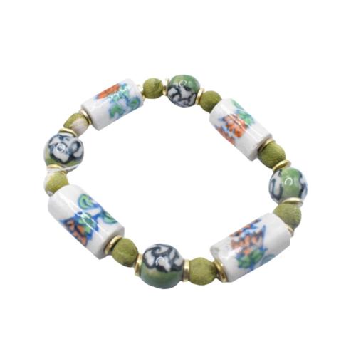 Bracelet Pastel Tube and Round Beads