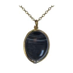 Pendant single stone onyx