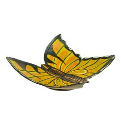 Coconut incense holder painted butterfly, assorted designs