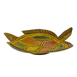 Coconut incense holder painted turtle, assorted designs
