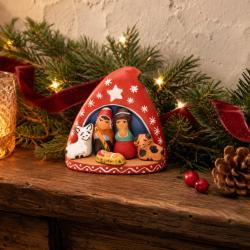 Mini Traditional Ceramic Nativity Scene 3.2 × 4 × 6.8 cm