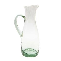 Handcrafted Recycled Glass Slim Jug 1.3 Litre
