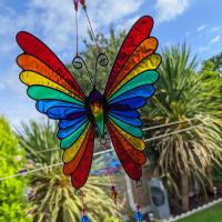 Rainbow Butterfly Suncatcher 31cm length