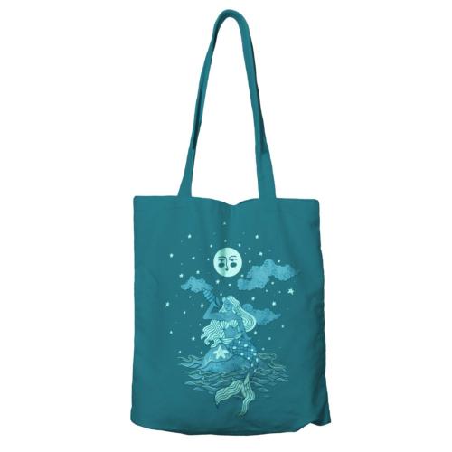 Tote Bag Recycled Cotton Mermaid 36 x 40cm