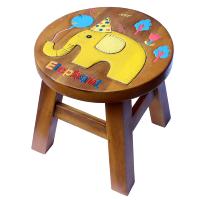 Child's wooden stool, elephant