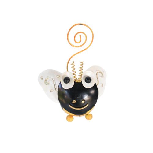 Card Holder Bee Metal 8x6x10cm