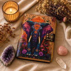 Elephant Notebook Journal with Clasp 13 x 18cm