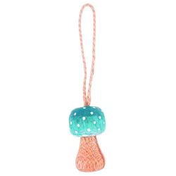 Handcrafted Green Toadstool Hanging Decoration