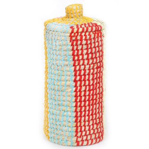 Storage basket kaisa grass 6 colour stripes