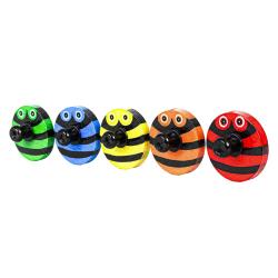 Handcrafted Striped Bug Spinning Top – Assorted Colours