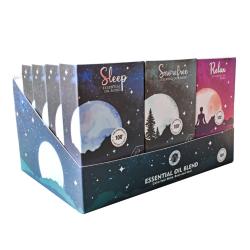 Set of 12 Essential Oil Blends in Display Box - Assorted 10ml each
