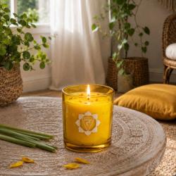 Scented Candle Chakra Mantra Manipura Balancing - Solar