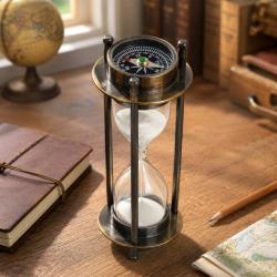 Compass with Sand Timer