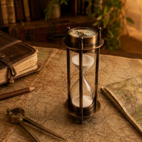 Compass with Sand Timer